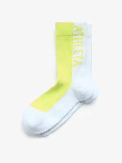 Athleta High Performance Crew Sock In Bright White/flash
