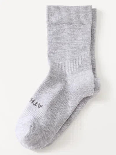 Athleta High Performance Crew Sock In Light Grey Heather