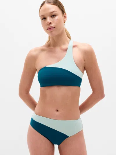 Athleta High Waist Cheeky Colorblock Swim Bottom In Multi