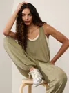 Athleta Hit Pause Jumpsuit In Olive Branch