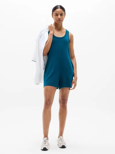 Athleta Hit Pause Romper In Coastal Teal