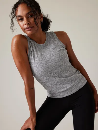 Athleta In Motion Seamless Tank In Medium Grey