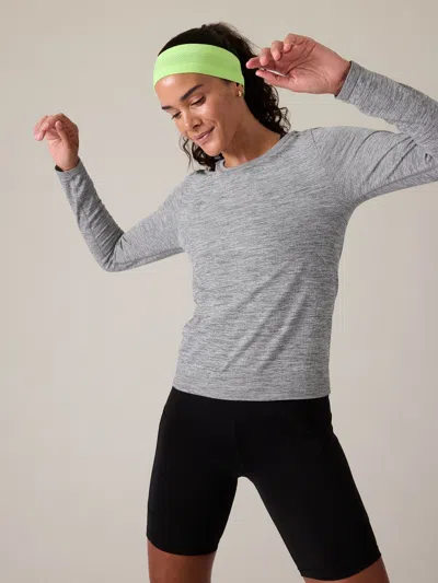 Athleta In Motion Seamless Top In Medium Grey