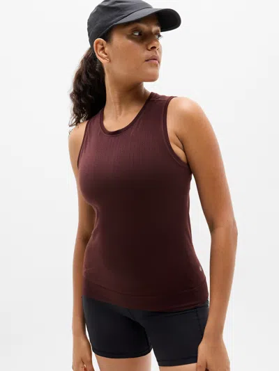 Athleta In Motion Seamless Tank In Burgundy