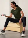 Athleta In Motion Seamless Tee In Aspen Olive