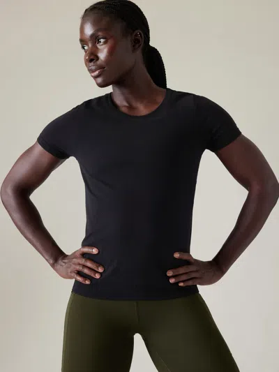 Athleta In Motion Seamless Tee In Black