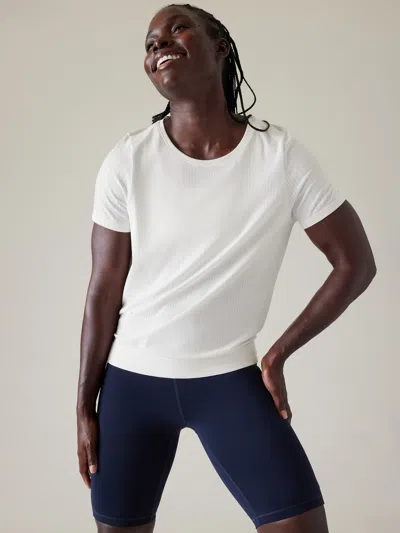 Athleta In Motion Seamless Tee In Bright White