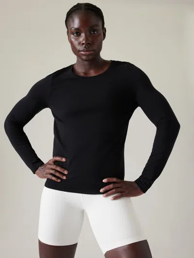 Athleta In Motion Seamless Top In Black
