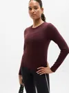 Athleta In Motion Seamless Top In Burgundy
