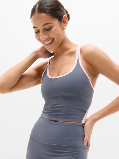 Athleta Intention Crop Bra A-c In Blue