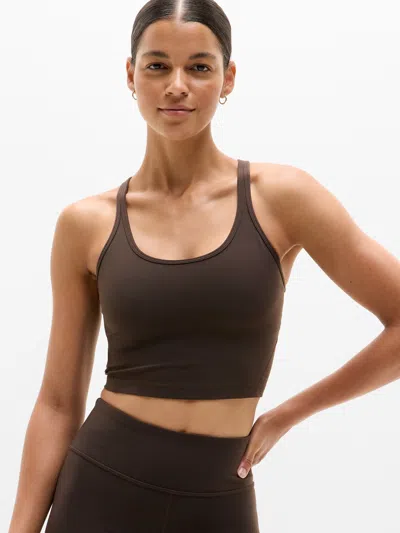 Athleta Intention Crop Bra A-c In Brown