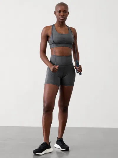 Athleta Interval 5" Short In Twilight Black Heather