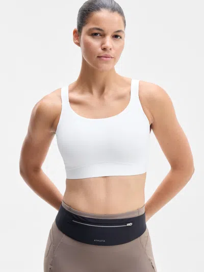 Athleta Interval Adjustable Sports Bra A-c In White