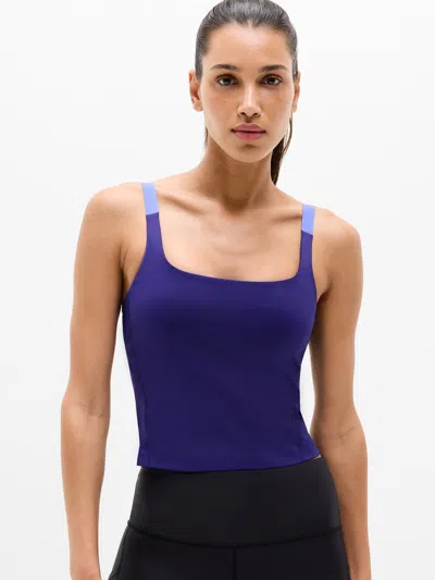Athleta Interval Built-in Bra Tank In Mystic/morning Glory
