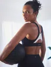 Athleta Interval Colorblock Bra A-c In Blue