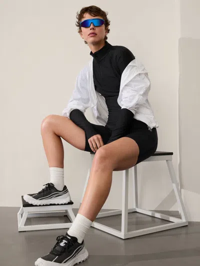 Athleta Interval Half Zip In Black