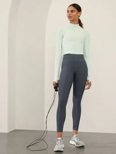 Athleta Interval Mock Neck Top In Glacier