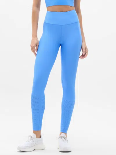 Athleta Interval Perforated Legging In Blue