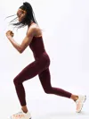 Athleta Interval Perforated Legging In Burgundy