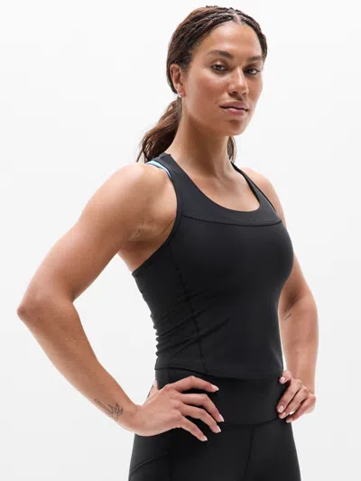 Athleta Interval Perforated Tank In Black