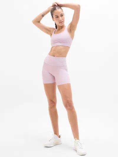 Athleta Interval Stash High Rise 5" Short In Purple