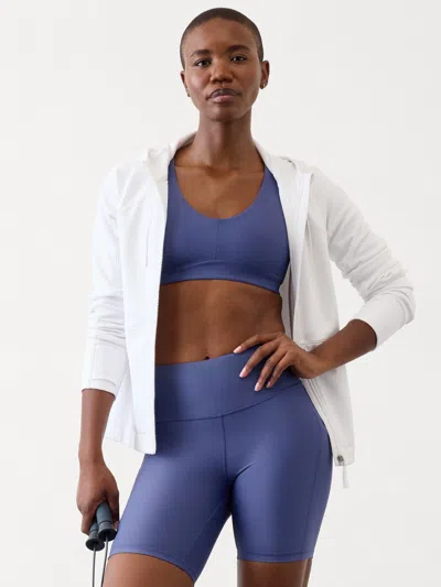 Athleta Interval Stash High Rise 7" Short In Lazuli Blue