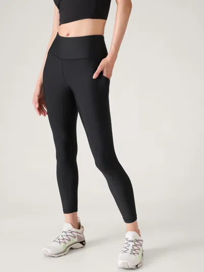 Athleta Interval Stash High Rise 7/8 Legging In Black