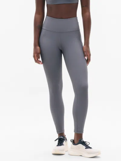 Athleta Interval Stash High Rise 7/8 Legging In Gray