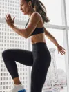 Athleta Interval Stash Perforated 7/8 Legging In Black