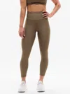 ATHLETA INTERVAL STASH ULTRA HIGH RISE LASERCUT 7/8 LEGGING