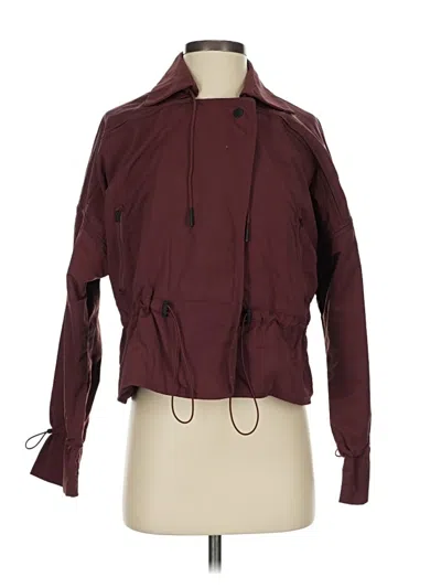 Pre-owned Athleta Jacket In Burgundy