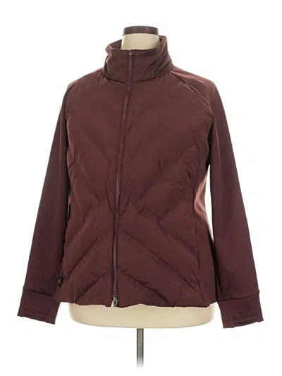 Pre-owned Athleta Jacket In Burgundy
