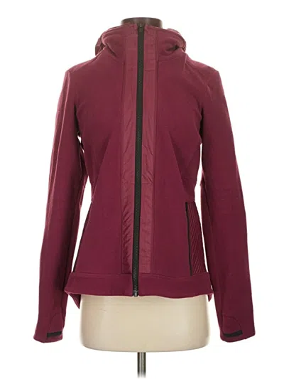 Pre-owned Athleta Jacket In Burgundy