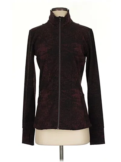 Pre-owned Athleta Jacket In Burgundy