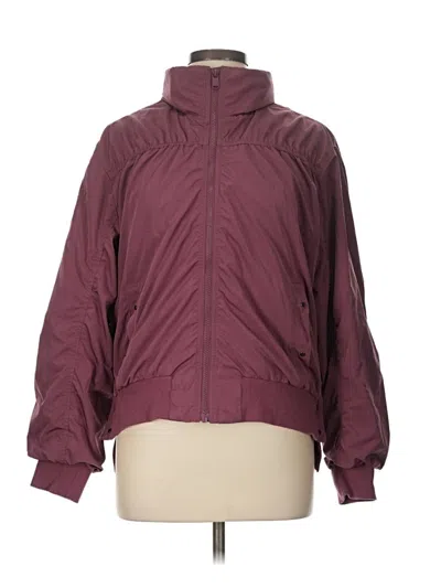 Pre-owned Athleta Jacket In Burgundy