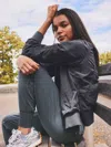 Athleta Jetset Bomber In Black