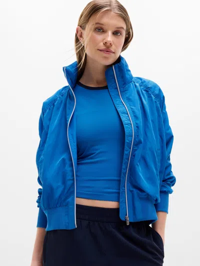 Athleta Jetset Bomber In Blue