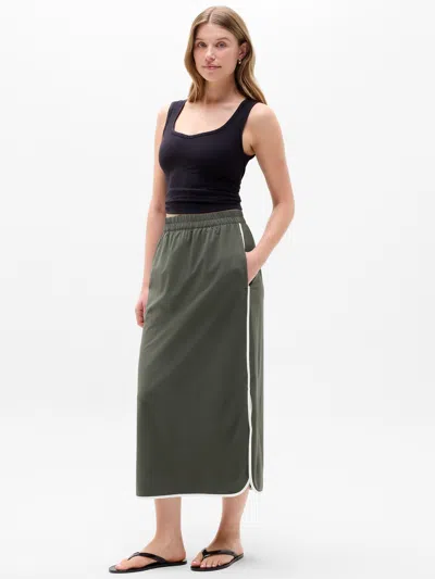 Athleta Journey Maxi Skirt In Jungle/white