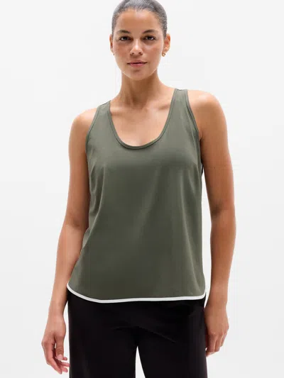 Athleta Journey Tank In Jungle/white