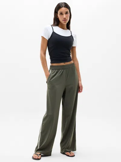 Athleta Journey Wide Leg Pant In Jungle/white