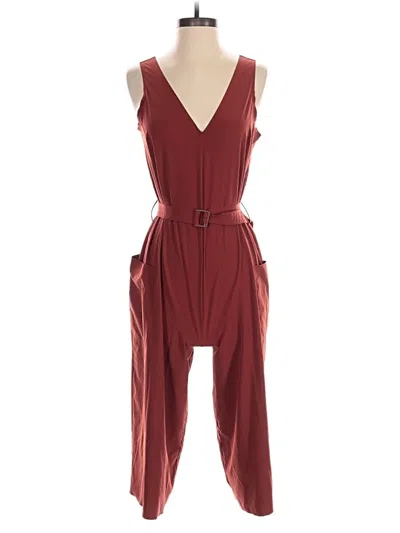 Pre-owned Athleta Jumpsuit In Burgundy