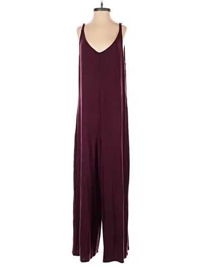 Pre-owned Athleta Jumpsuit In Burgundy