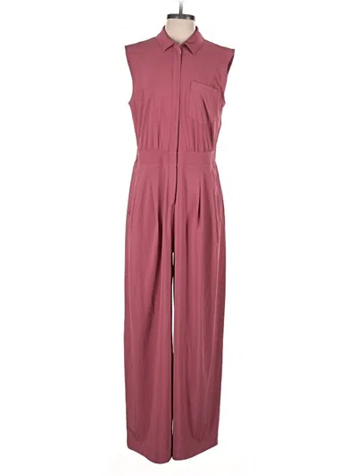 Pre-owned Athleta Jumpsuit In Burgundy