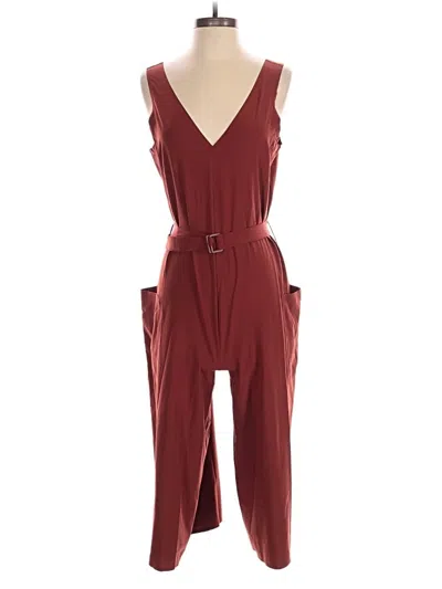 Pre-owned Athleta Jumpsuit In Burgundy
