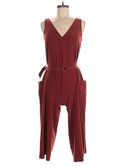 Pre-owned Athleta Jumpsuit In Burgundy