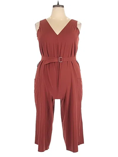 Pre-owned Athleta Jumpsuit In Burgundy