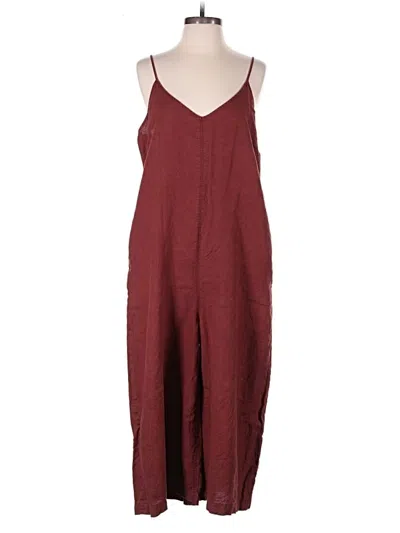 Pre-owned Athleta Jumpsuit In Burgundy
