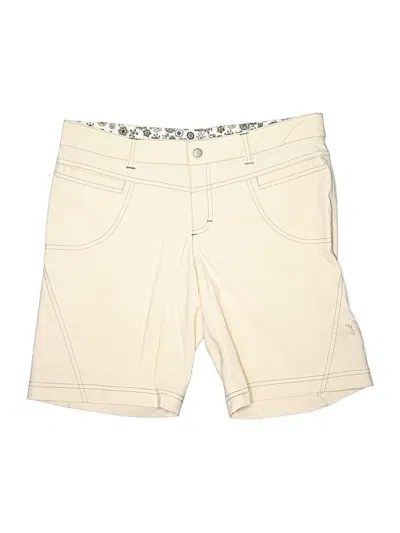 Pre-owned Athleta Khaki Shorts In Ivory