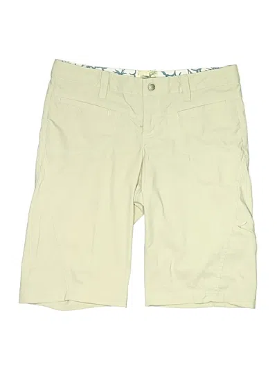 Pre-owned Athleta Khaki Shorts In Ivory