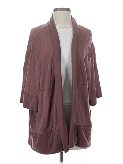 Pre-owned Athleta Kimono In Burgundy